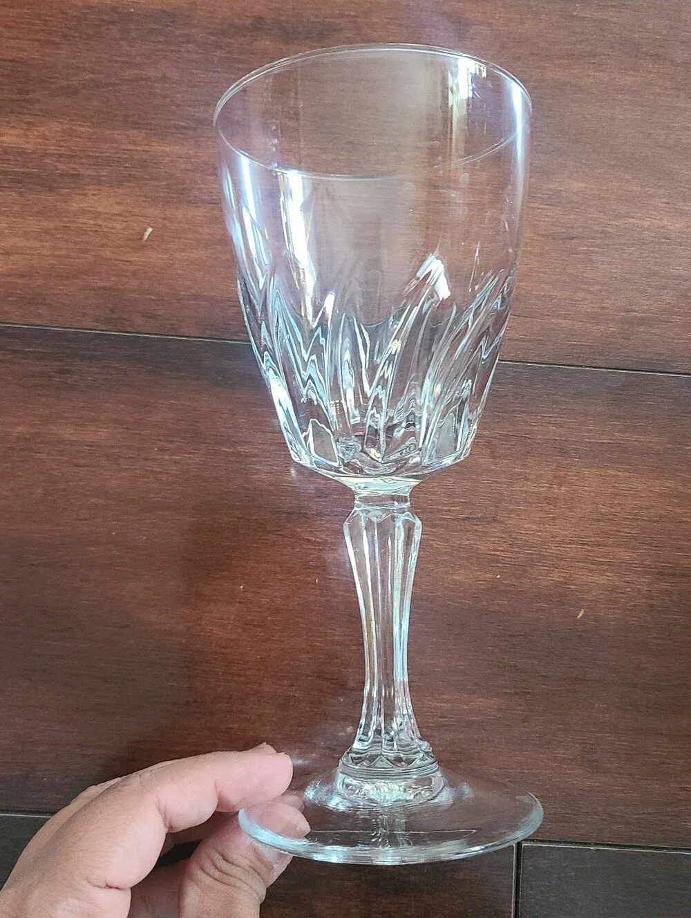 Set of 5 Cristal D Arques FLAMENCO Crystal Water Goblets Glasses 6 3/4” France